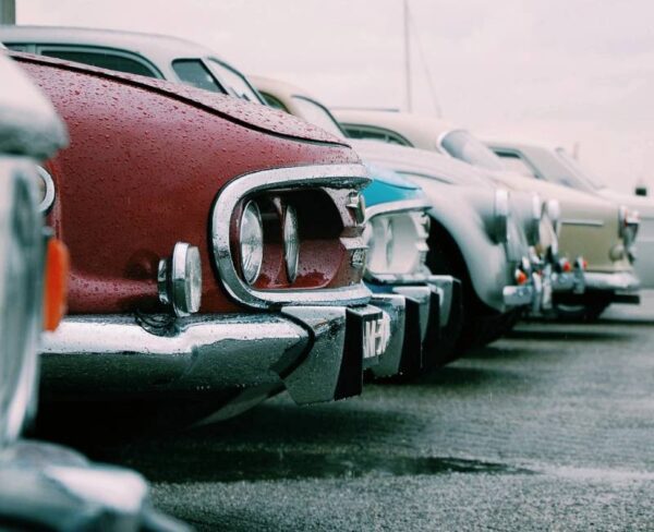 Raindrops on car hoods